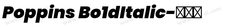 Poppins Bo1dItalic字体转换